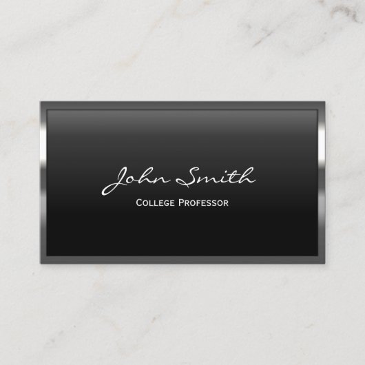 Professor für Berufliche Metallrahmen Visitenkarte (Vorderseite)