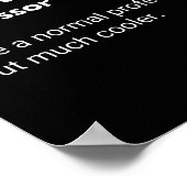 Professor für Informatik Funny Work Definition Poster (Ecke)