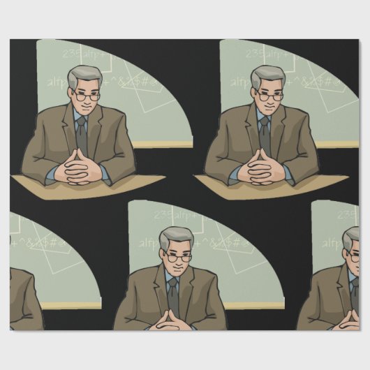 Professor für Klassenwrapping Geschenkpapier (Flach)