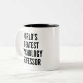 Professor für weltbeste Psychologie Zweifarbige Tasse (Vorderseite Links)