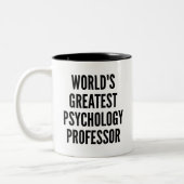 Professor für weltbeste Psychologie Zweifarbige Tasse (Links)