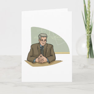 Professor Gelehrter männlicher Erzieher Lehrer Karte