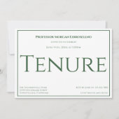 Professor Green Academic Tenure Party Einladung (Vorderseite)