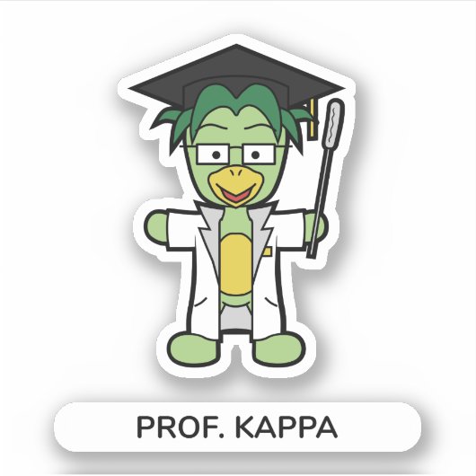 Professor Kappa, Doktor der Yokai-Studien Aufkleber (Vorderseite)