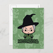 Professor McGonagall Cartoon Art Postkarte (Vorne/Hinten)
