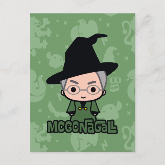 Professor McGonagall Cartoon Art Postkarte (Vorderseite)