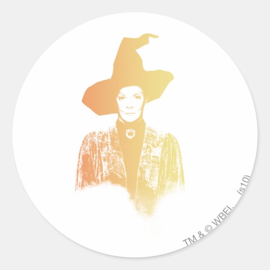 Professor Minerva McGonagall Runder Aufkleber (Vorderseite)
