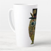 Professor Owl the Dapper Avian Scientist Milchtasse (Linke Ecke)