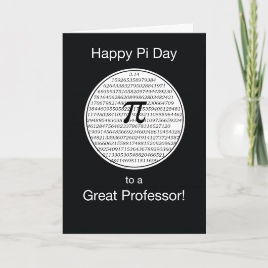 Professor Pi Day Circle Karte (Vorderseite)