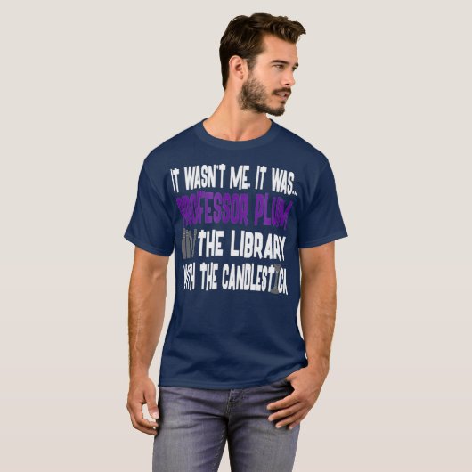 Professor Plum Library Candlestick - Clue Shirt (Vorne ganz)