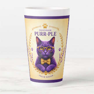 Professor Purr-Ple™ – Dream Bigger Latte Tasse