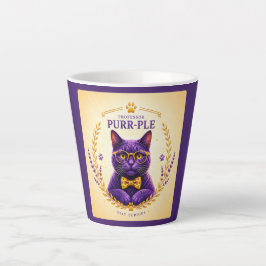 Professor Purr-Ple™ Latte-Tasse – Bleib neugierig Milchtasse