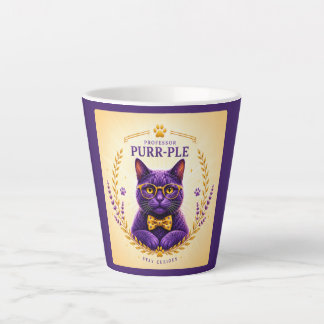 Professor Purr-Ple™ Latte-Tasse – Bleib neugierig Milchtasse