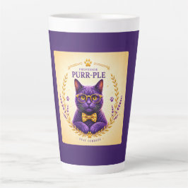Professor Purr-Ple™ Latte-Tasse – Bleib neugierig Milchtasse