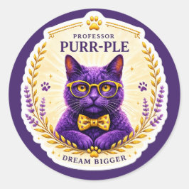 Professor Purr-Ple™ – Träume Groß Sticker
