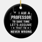 Professor Rett Time School Uni Math Friends Keramik Ornament (Hinten)