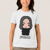 Professor Snape Cartoon Character Art Tri-Blend Shirt (Vorderseite)