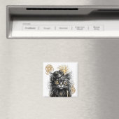 Professor Sprocket-Paws, die funky Steampunk-Katze Magnet (In Situ (Geschirrspüler))