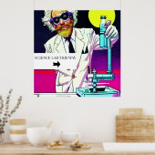 Professor WISSENSCHAFT LABRADOR SO. Bearbeitbarer Poster (Küche)