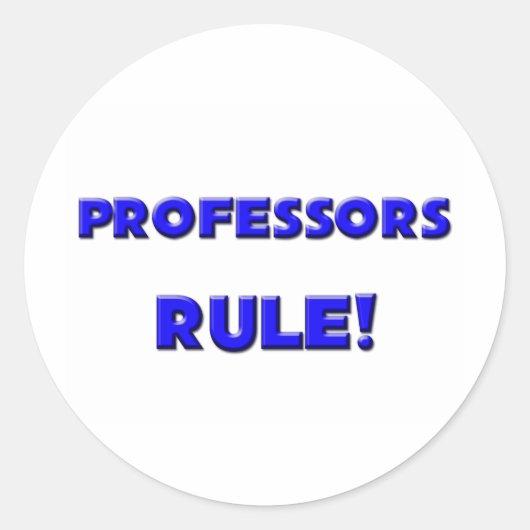 Professoren regieren! runder aufkleber (Vorderseite)