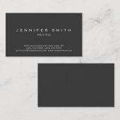 Professşional Moderne Schlicht-Graue Visitenkarte (Vorne/Hinten)
