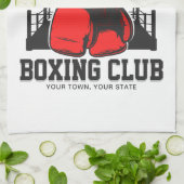 Profi-Boxer ADD NAME Rote Handschuhe Boxring Train Geschirrtuch (Gefaltet)