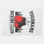 Profi-Boxer ADD NAME Rote Handschuhe Boxring Train Geschirrtuch (Horizontal)