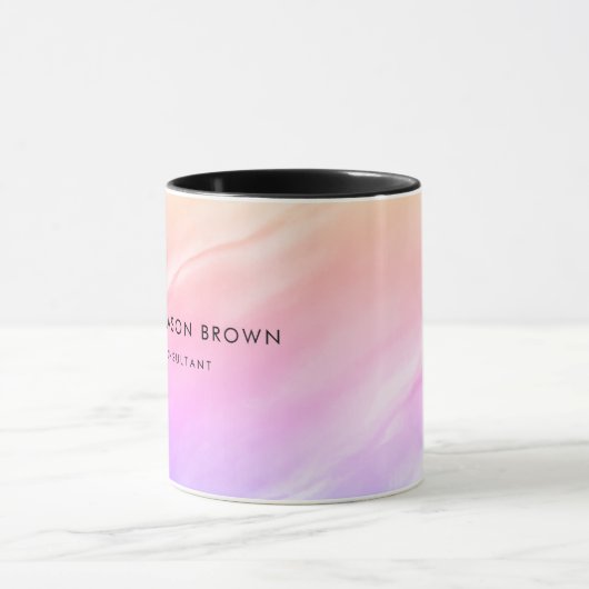 Profi moderner Strandabstrakter Watercolor Tasse (Zentrum)