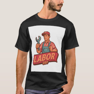 Profiarbeiter mit Schraubenschlüssel Cartoon T-Shirt