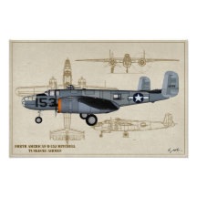 Profil Art B-25 Mitchell Tuskegee Airmen