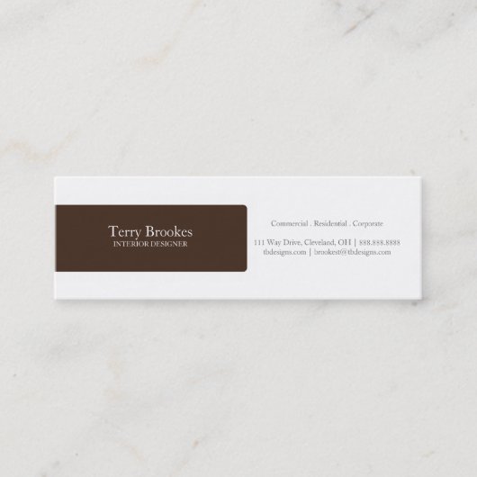 Profil |br der Visitenkarte-| Mini Visitenkarte (Vorderseite)