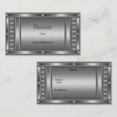 Profil Business Card Chrome auf Silber Visitenkarte (Vorne/Hinten)