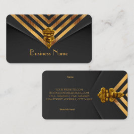 Profil Business Gold Schwarzer Velvet Streifen Visitenkarte
