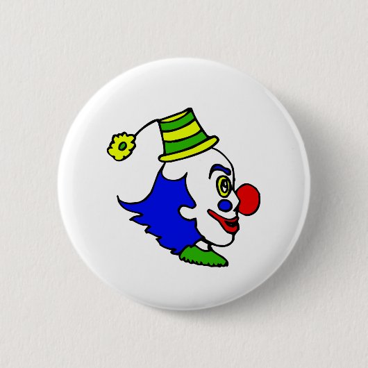 Profil-Clown-Kopf Button (Vorderseite)