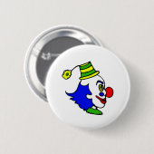 Profil-Clown-Kopf Button (Vorne & Hinten)