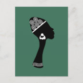 Profil der abstrakten Amerikanerin Postkarte (Vorderseite)