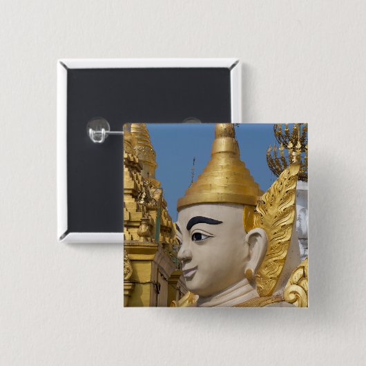 Profil der Buddha-Statue Button (Vorne & Hinten)