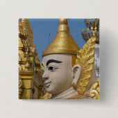 Profil der Buddha-Statue Button (Vorderseite)
