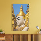 Profil der Buddha-Statue Leinwanddruck (Insitu (Wohnzimmer))