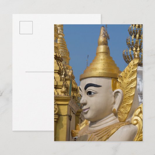 Profil der Buddha-Statue Postkarte (Vorne/Hinten)