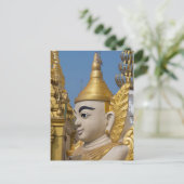 Profil der Buddha-Statue Postkarte (Stehend Vorderseite)