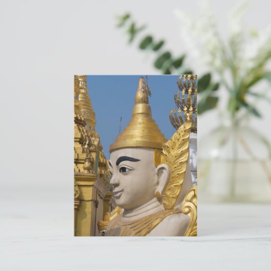 Profil der Buddha-Statue Postkarte (Stehend Vorderseite)