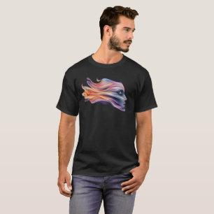 Profil der Frau in kosmischen Farben T-Shirt