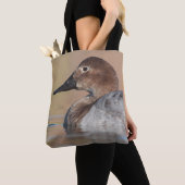 Profil der weiblichen Canvasback-Ente Tasche (Von Nahem)