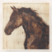 Profil des braunen Wildpferdes