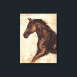 Profil des braunen Wildpferdes Leinwanddruck<br><div class="desc">Die Schönheit dieses dunklen Pferdes wird perfekt durch zwei einfache Farben eingefangen: Braun und Beige und die Schärfe der Farbe,  die in diesem Bild verwendet wird,  macht es noch realistischer. Dieser zeitgenössische Kunstdruck,  der ein Profil eines braunen Hengstes darstellt,  verleiht jedem Wohnzimmer,  Esszimmer oder Schlafzimmer Charakter.</div>