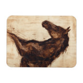 Profil des braunen Wildpferdes Magnet (Horizontal)