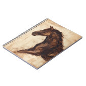 Profil des braunen Wildpferdes Notizblock (Linke Seite)