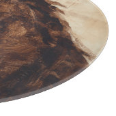 Profil des braunen Wildpferdes Schneidebrett (Ecke)