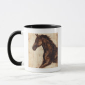 Profil des braunen Wildpferdes Tasse (Links)